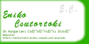 eniko csutortoki business card